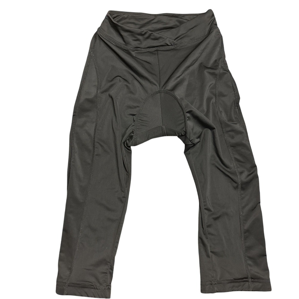 Crivit Womens Blck Padded Cycling Capris Coolmax Chamois Size S 4/6 Biking Pants